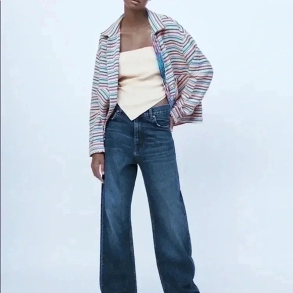 Zara textured weave multicolor jacket 6895/069 - Picture 4 of 8